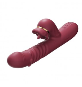 MizzZee - Oral Bliss Heating Licking Rotating Bead Vibrator (Chargeable - Red)